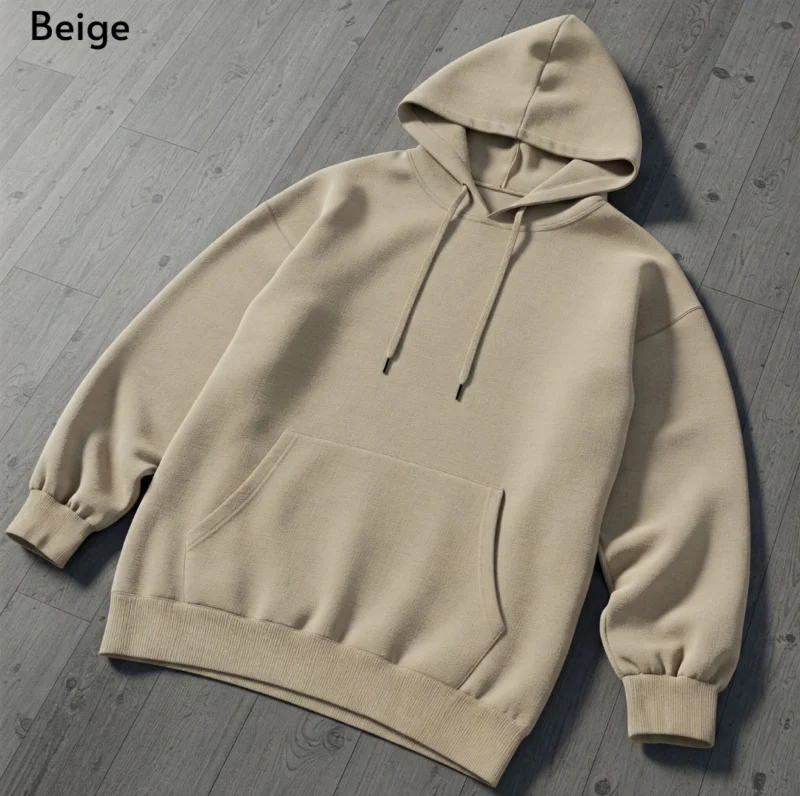 Beige Unisex Ovesized Hoodie