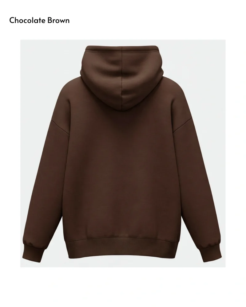 Chocolate Brown Unisex Oversized Hoodie - Image 2