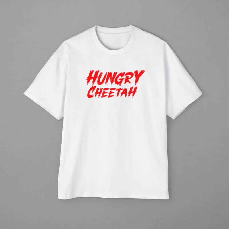 OG Hungry Cheetah Printed White Oversized T-Shirt - Image 2